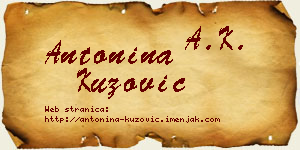 Antonina Kuzović vizit kartica